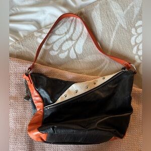 Harley Davidson double zip shoulder bag